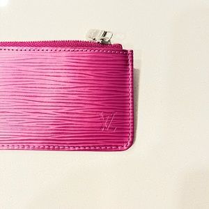 Authentic LV card holder Mauve Epi leather